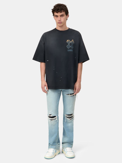 Ma Quad Flames Oversized Tee - Black | Amiri Special Offer