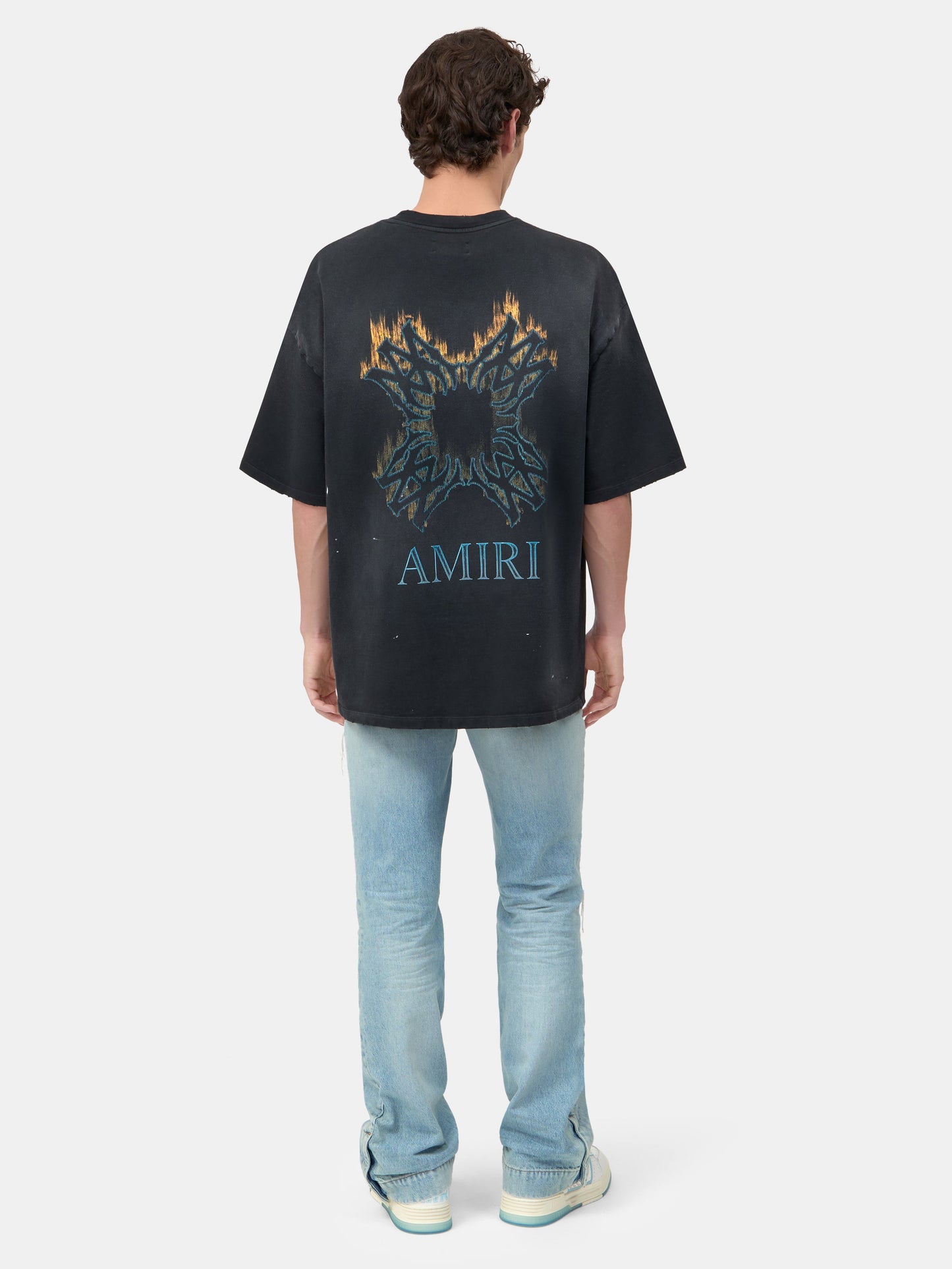Ma Quad Flames Oversized Tee - Black | Amiri Special Offer