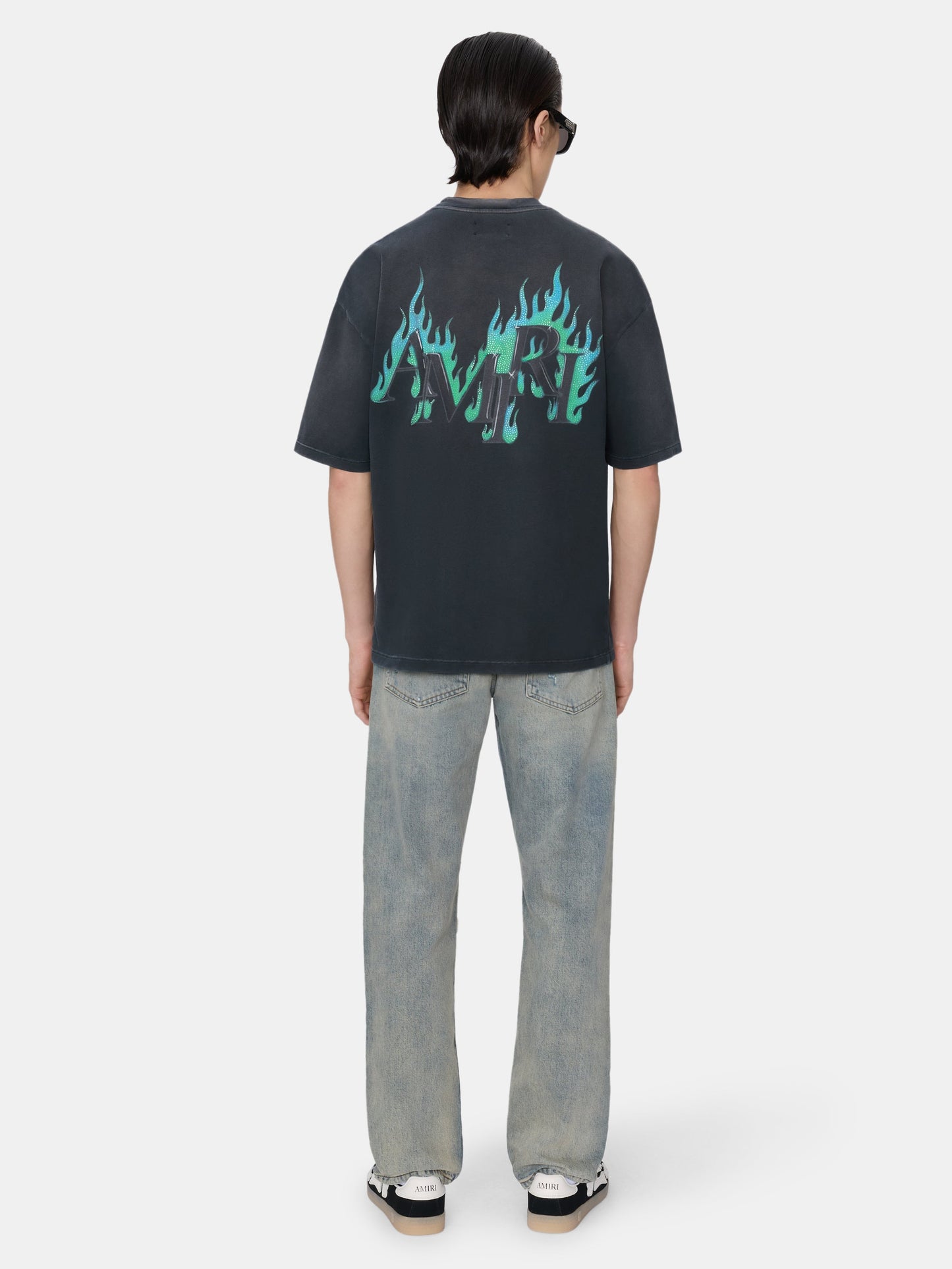 Crystal Amiri Flames Oversized Tee - Black | Amiri Popular Choice