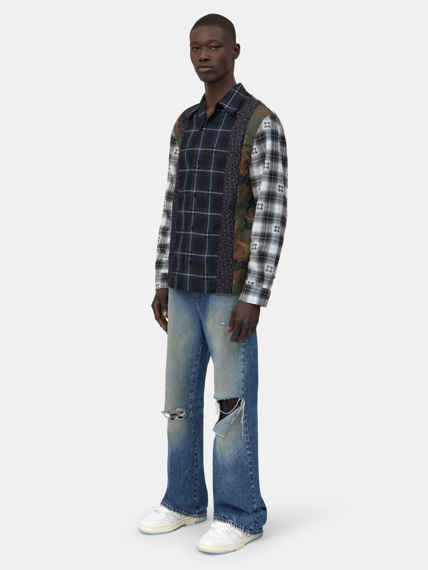 Spliced Ma Quad Flannel - Midnight Blue | Amiri Sale