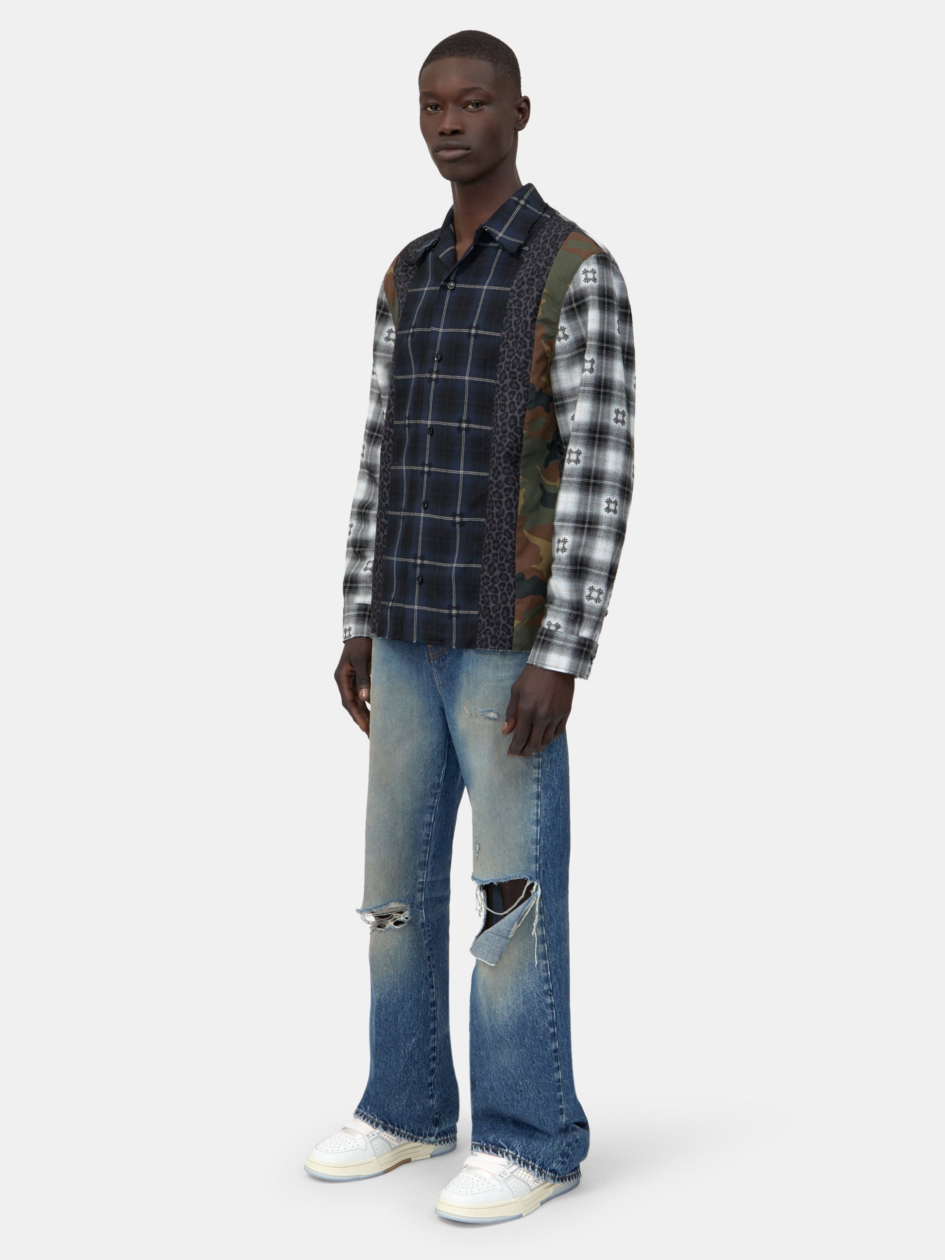 Spliced Ma Quad Flannel - Midnight Blue | Amiri Sale