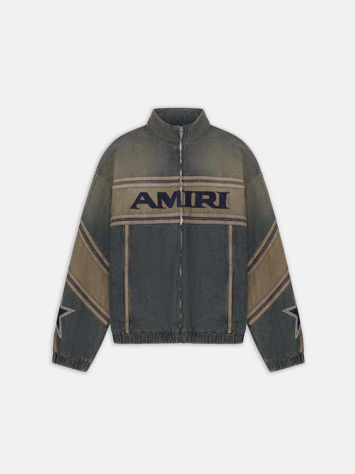 Amiri Sport Denim Track Jacket - Worn Slate | Amiri Online
