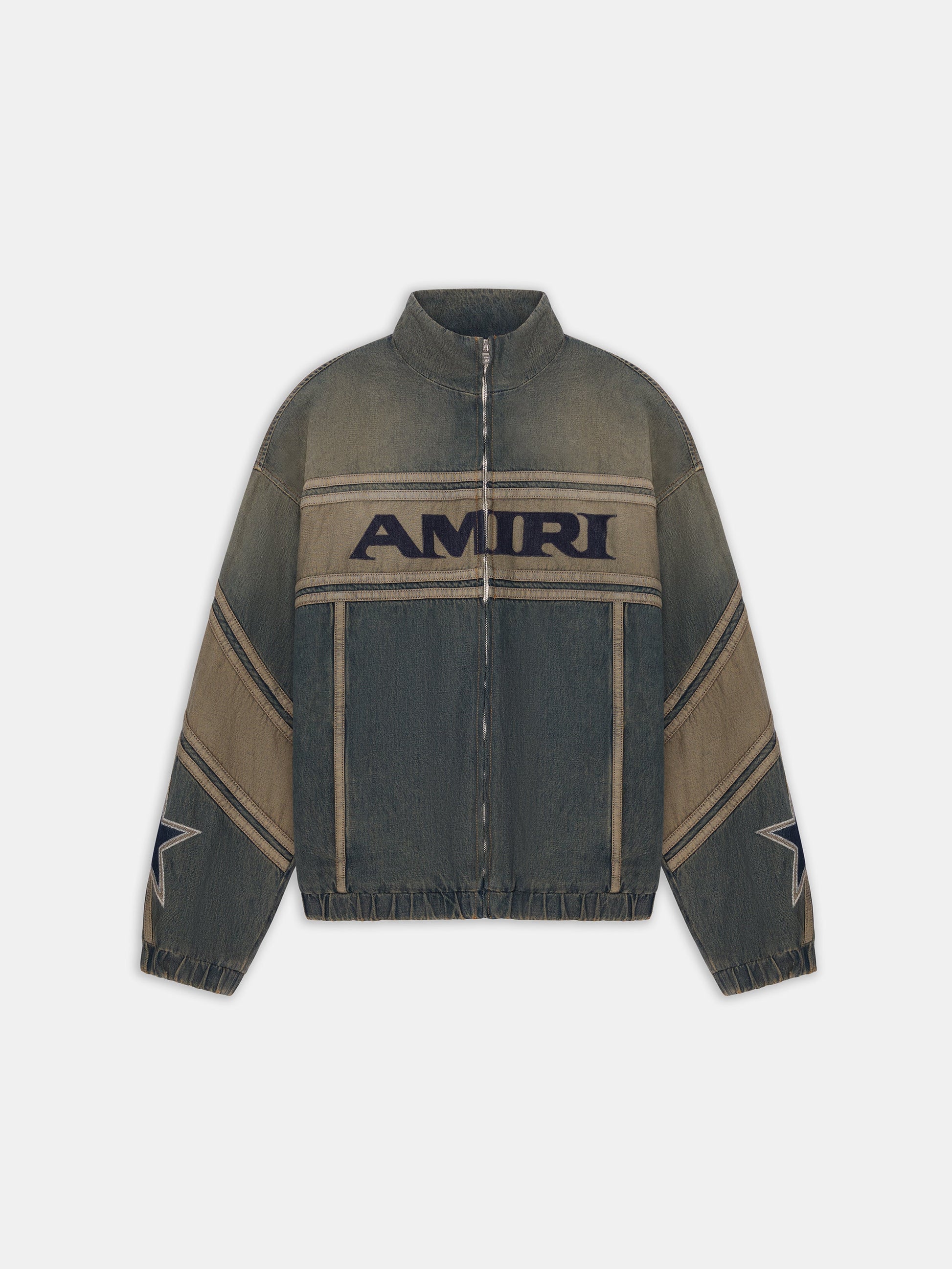 Amiri Sport Denim Track Jacket - Worn Slate | Amiri Online