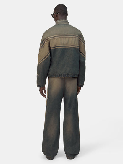 Amiri Sport Denim Track Jacket - Worn Slate | Amiri Online