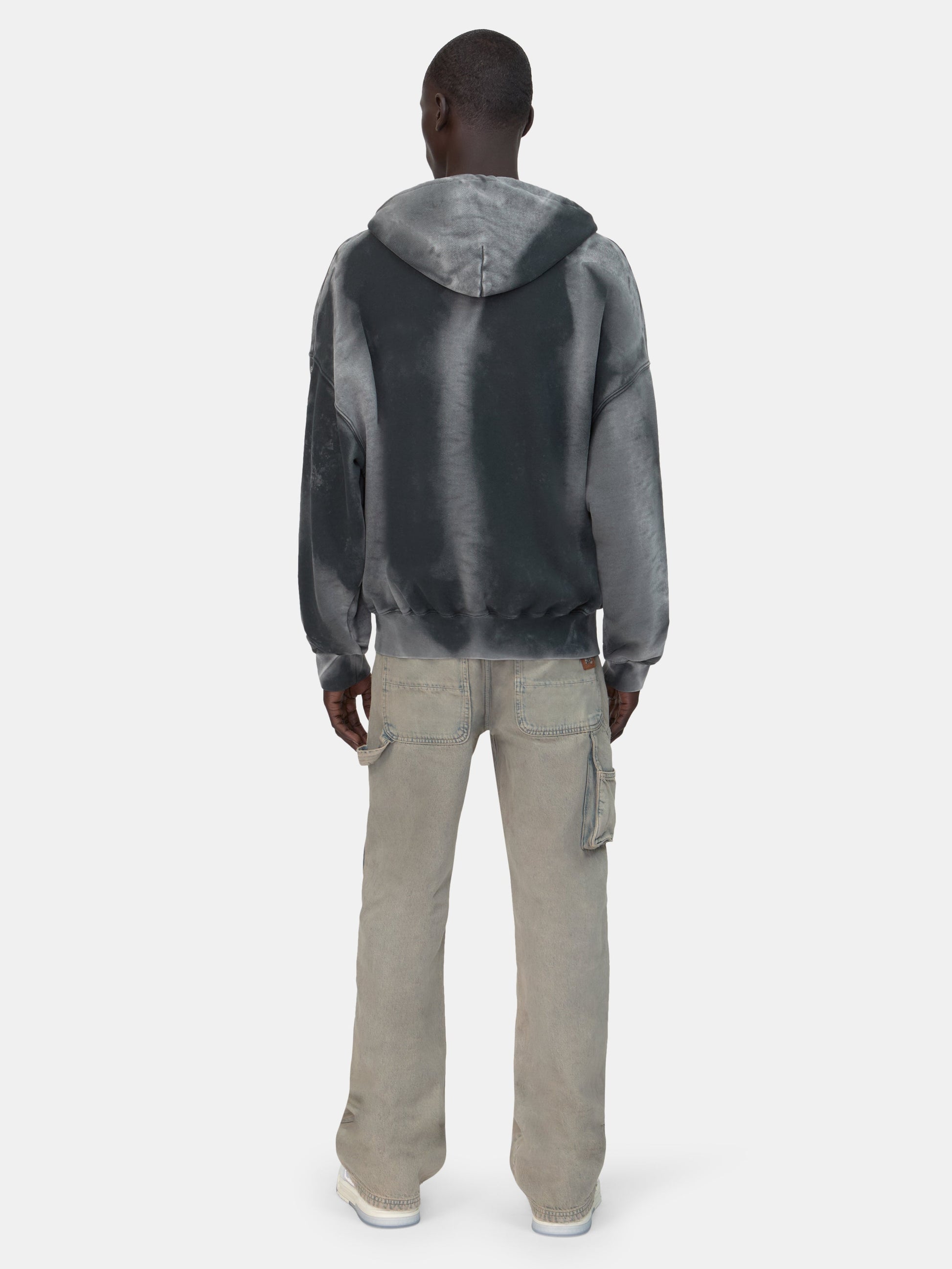 Bones Studded Oversized Zip Hoodie - Black | Amiri Value