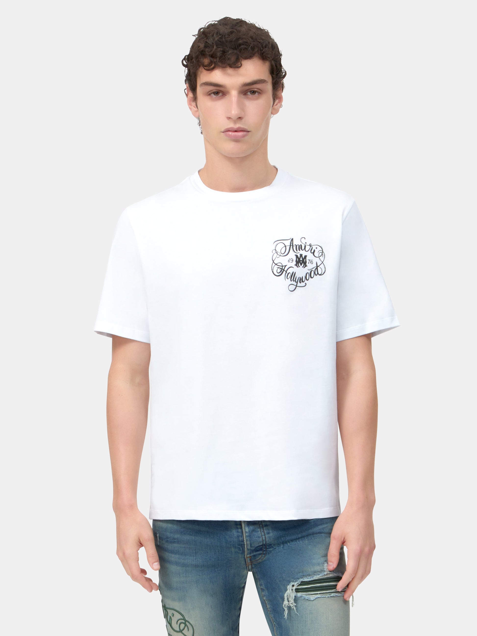 Amiri Hollywood Tee - White | Amiri Affordable