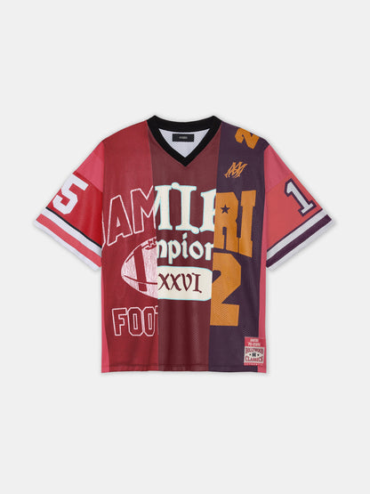 Spliced Oversized Mesh Tee - Red | Amiri Affordable