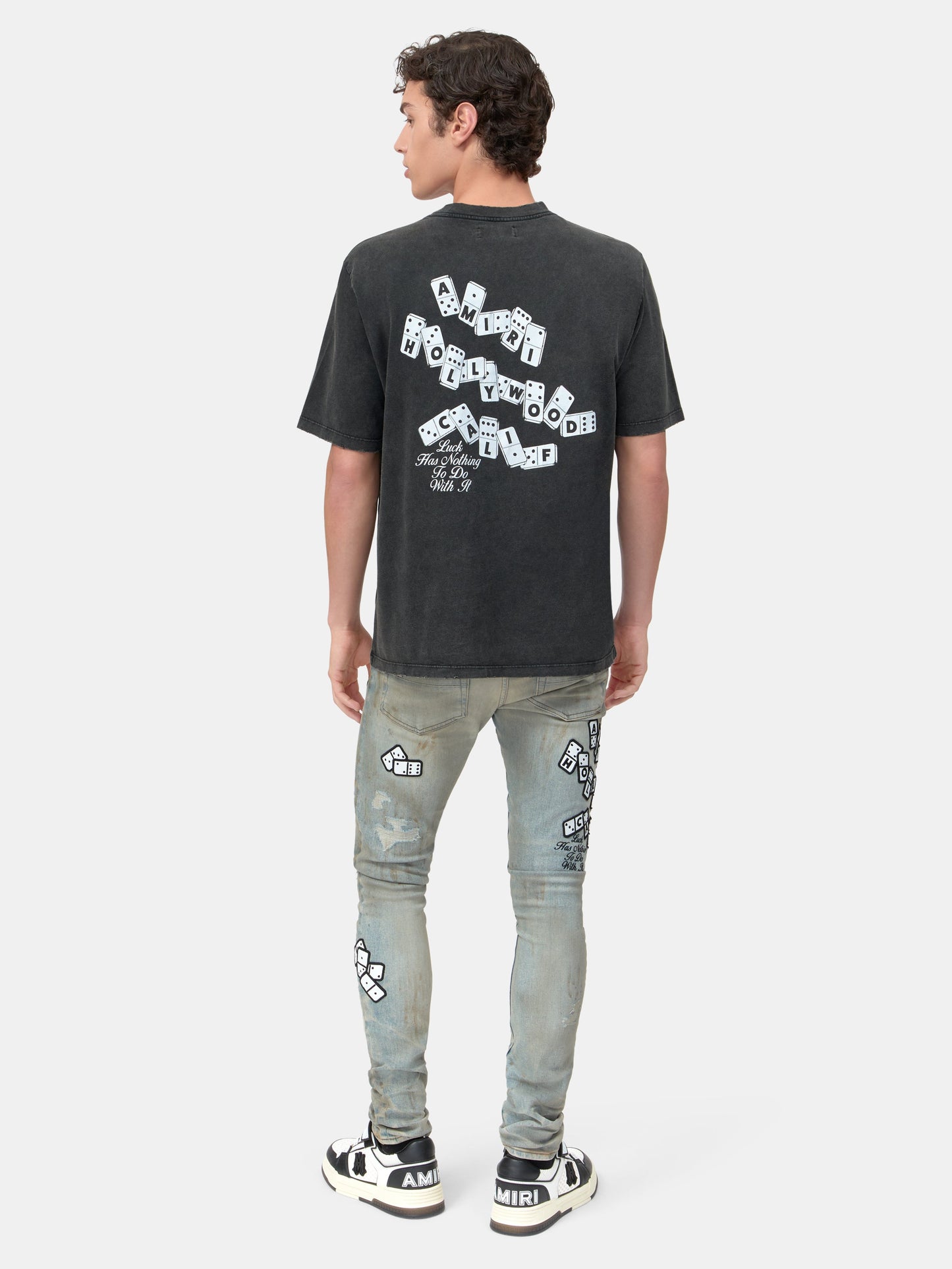 Domino Applique Skinny Jean - Perfect Antique Indigo | Amiri Great Deal