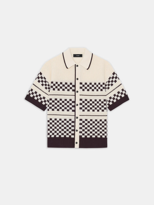 Checkered Mesh Shirt - Alabaster | Amiri Popular Choice