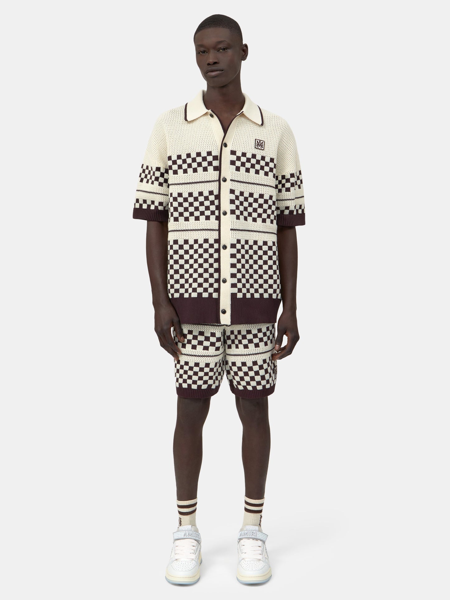 Checkered Mesh Shirt - Alabaster | Amiri Popular Choice