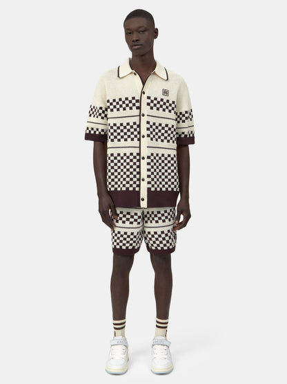 Checkered Mesh Shirt - Alabaster | Amiri Popular Choice