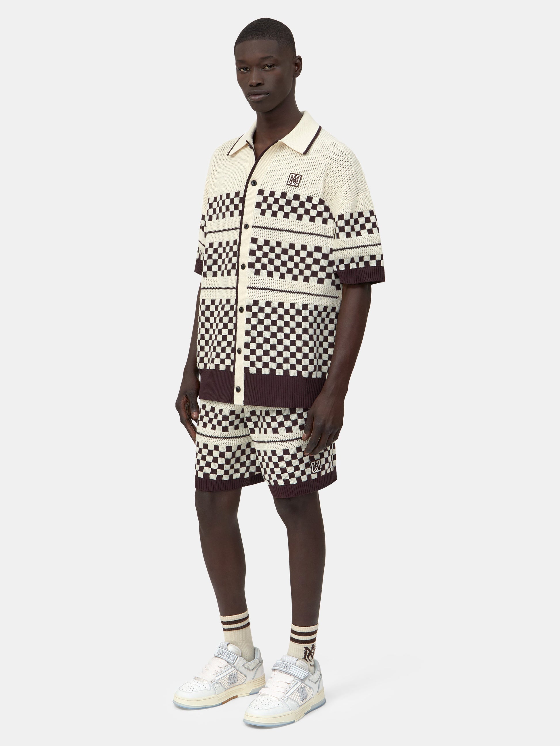 Checkered Mesh Shirt - Alabaster | Amiri Popular Choice