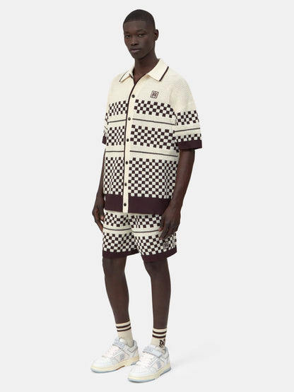 Checkered Mesh Shirt - Alabaster | Amiri Popular Choice