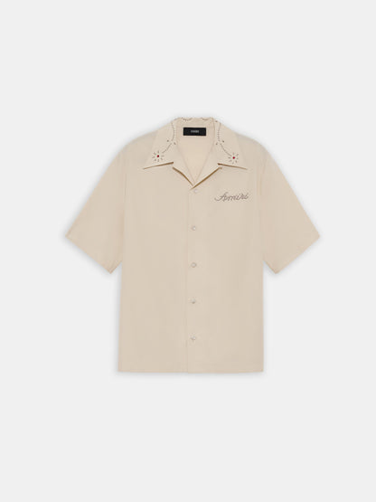 Amiri Stud Camp Shirt - Ivory | Amiri Affordable