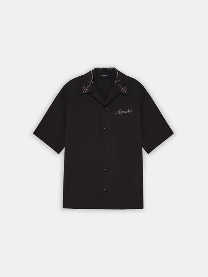 Amiri Stud Camp Shirt - Black | Amiri Budget Friendly