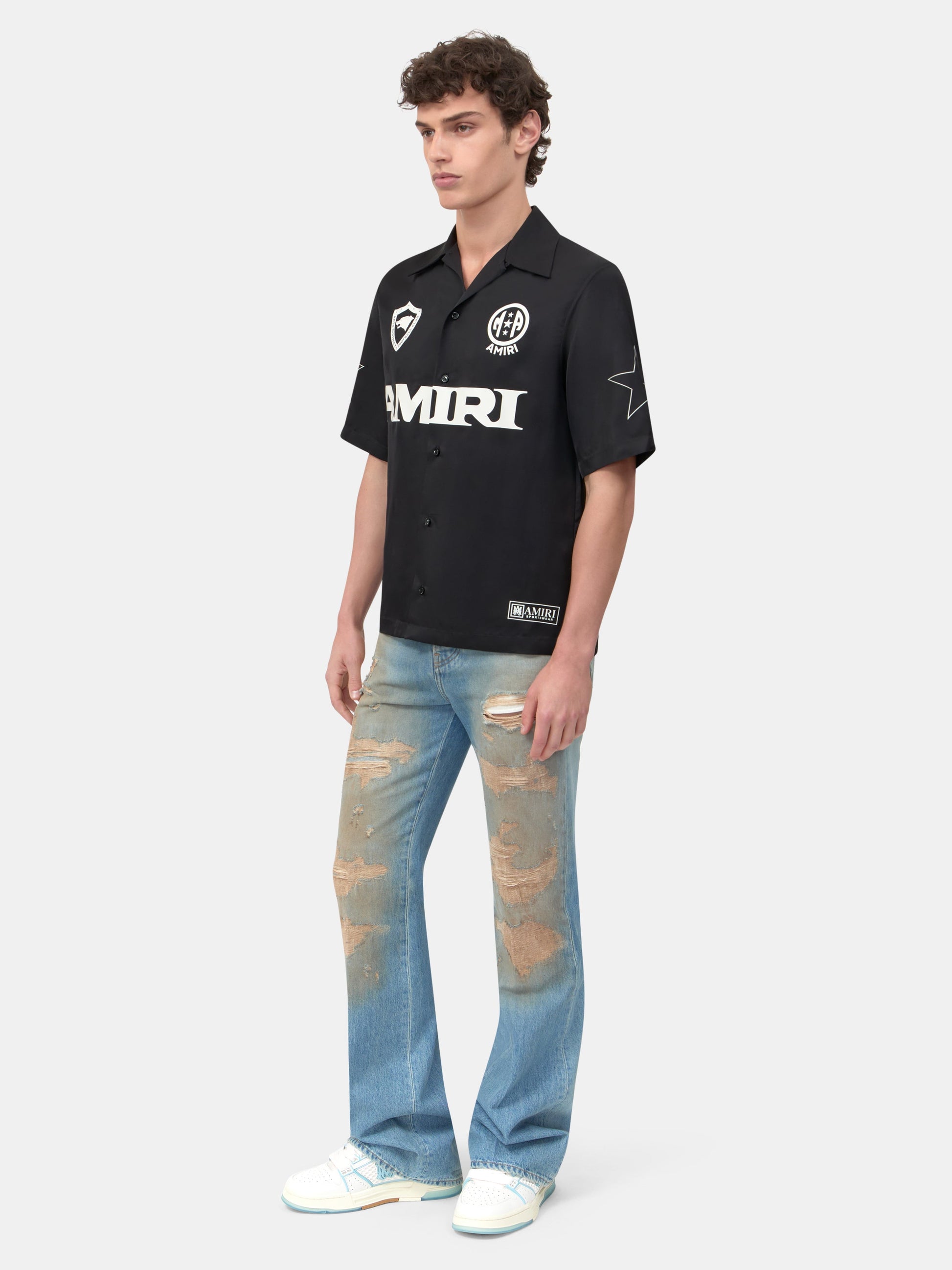 Amiri Sport Camp Shirt - Black | Amiri Great Deal