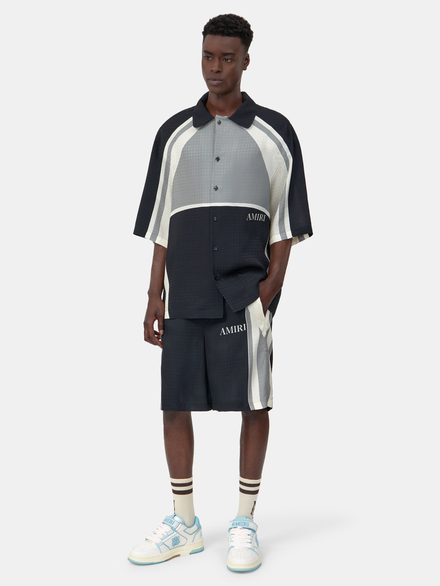 Ma Quad Panel Oversized Camp Shirt - Black | Amiri Featured
