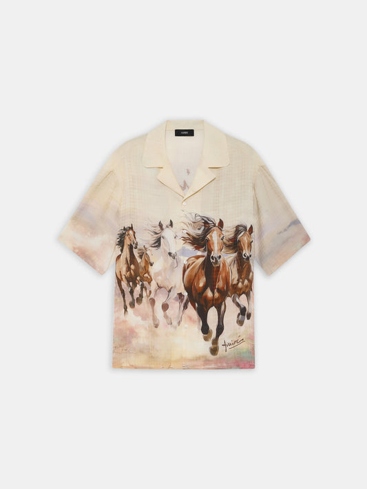 Horses Camp Shirt - Multi | Amiri Affordable