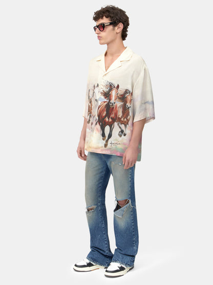 Horses Camp Shirt - Multi | Amiri Affordable