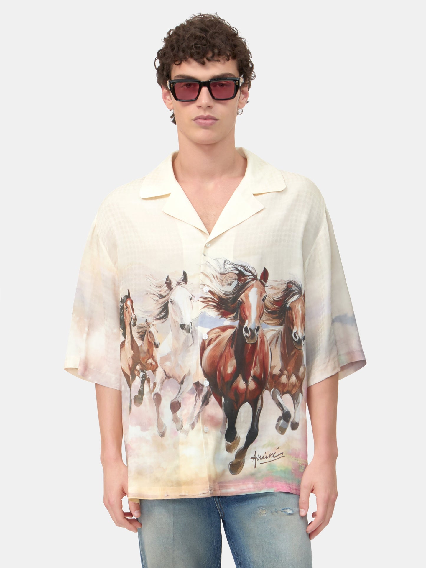 Horses Camp Shirt - Multi | Amiri Affordable