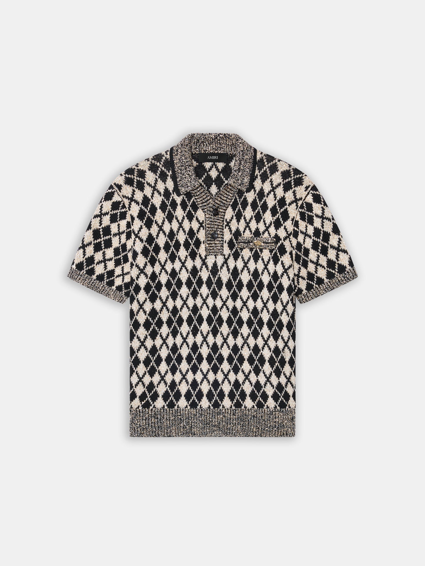 Argyle Polo - Black | Amiri Great Deal