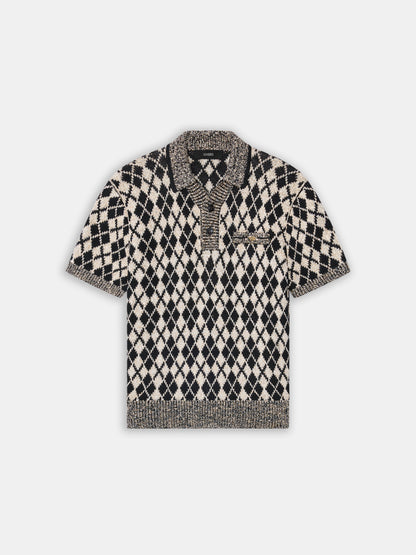 Argyle Polo - Black | Amiri Great Deal