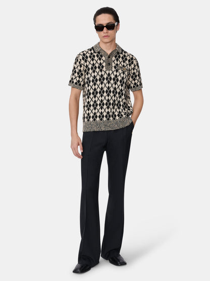 Argyle Polo - Black | Amiri Great Deal