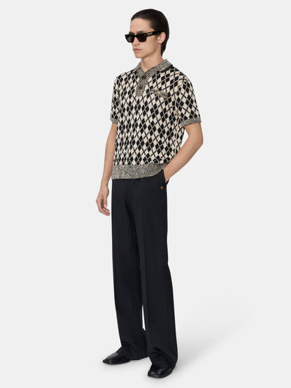 Argyle Polo - Black | Amiri Great Deal