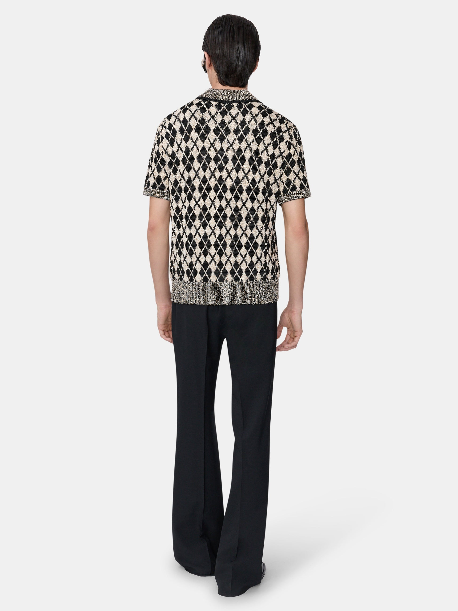 Argyle Polo - Black | Amiri Great Deal