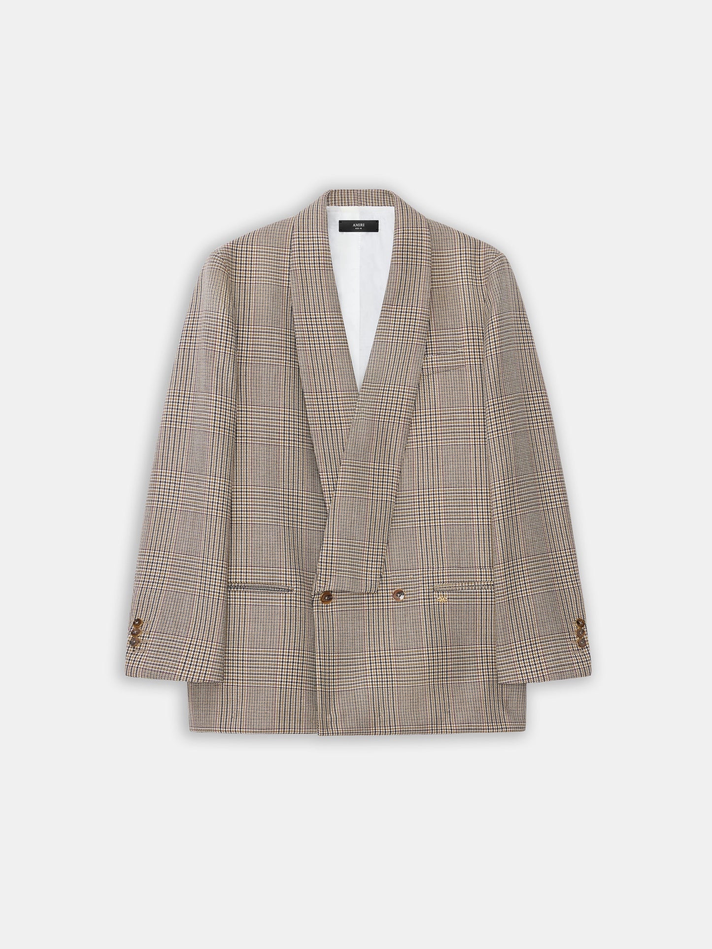 Check Double-Breasted Blazer - Taupe | Amiri Special Offer