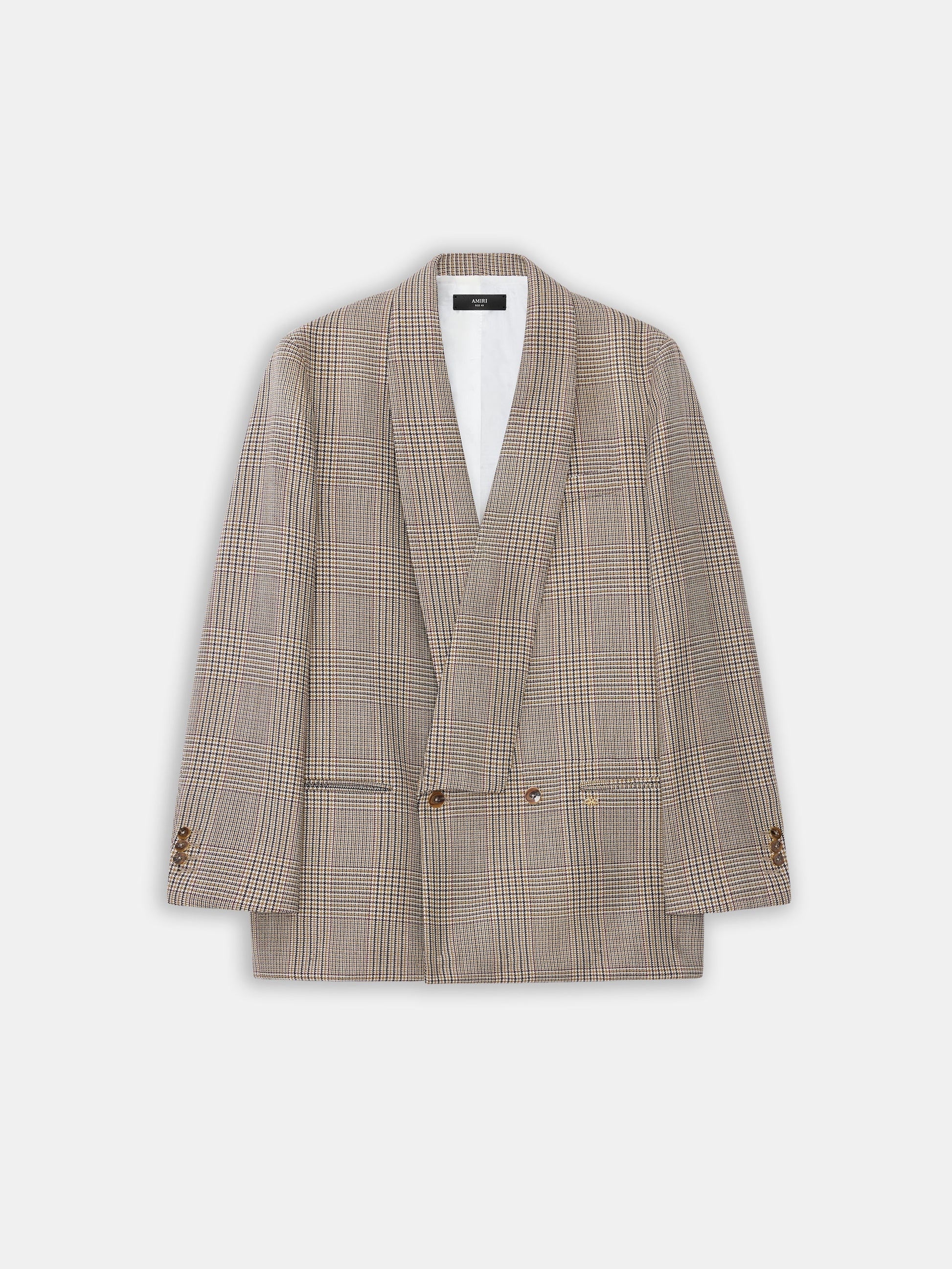 Check Double-Breasted Blazer - Taupe | Amiri Special Offer