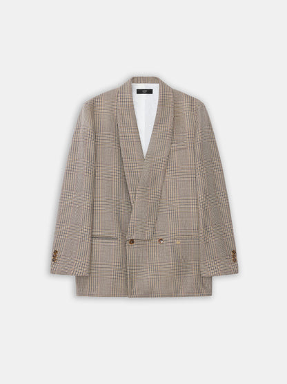 Check Double-Breasted Blazer - Taupe | Amiri Special Offer