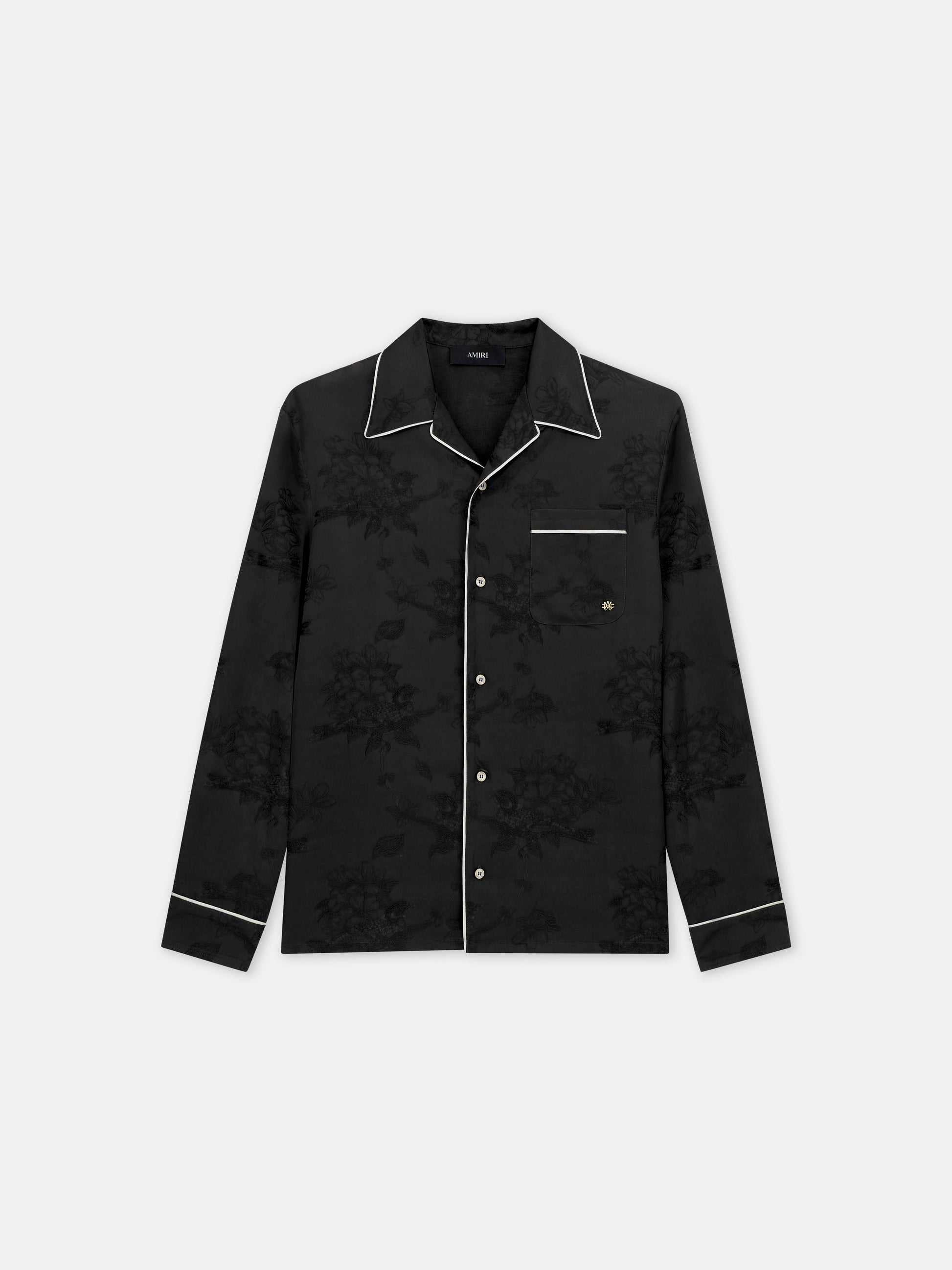 Floral Jacquard Pajama Shirt - Black | Amiri Best Seller