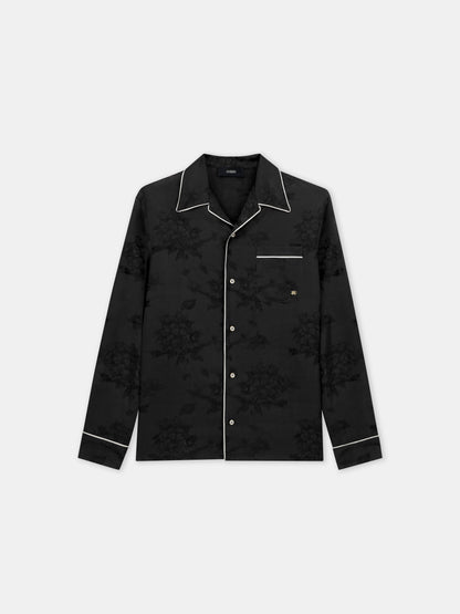 Floral Jacquard Pajama Shirt - Black | Amiri Best Seller