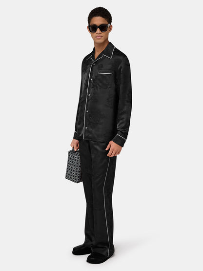 Floral Jacquard Pajama Shirt - Black | Amiri Best Seller