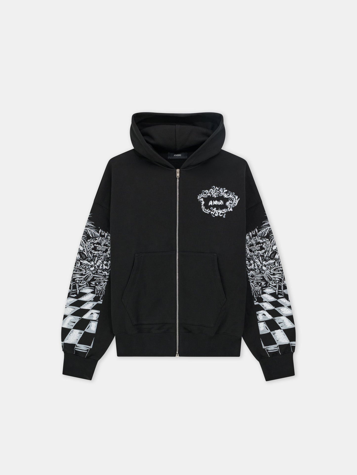 Chateau Sketch Zip Hoodie - Black | Amiri Best Seller
