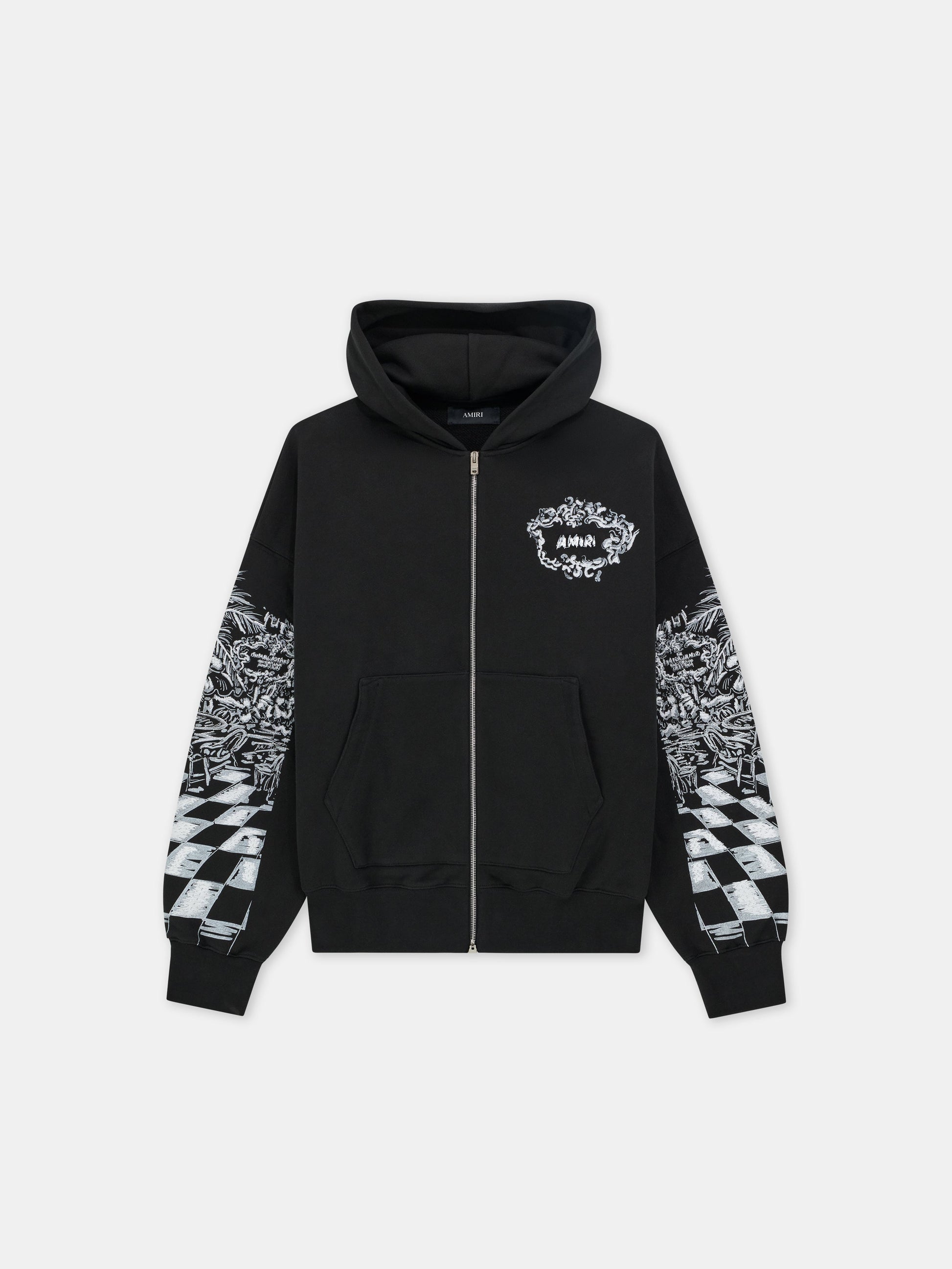 Chateau Sketch Zip Hoodie - Black | Amiri Best Seller