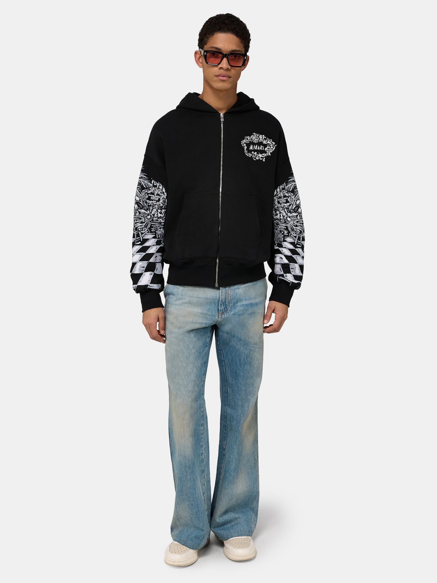 Chateau Sketch Zip Hoodie - Black | Amiri Best Seller