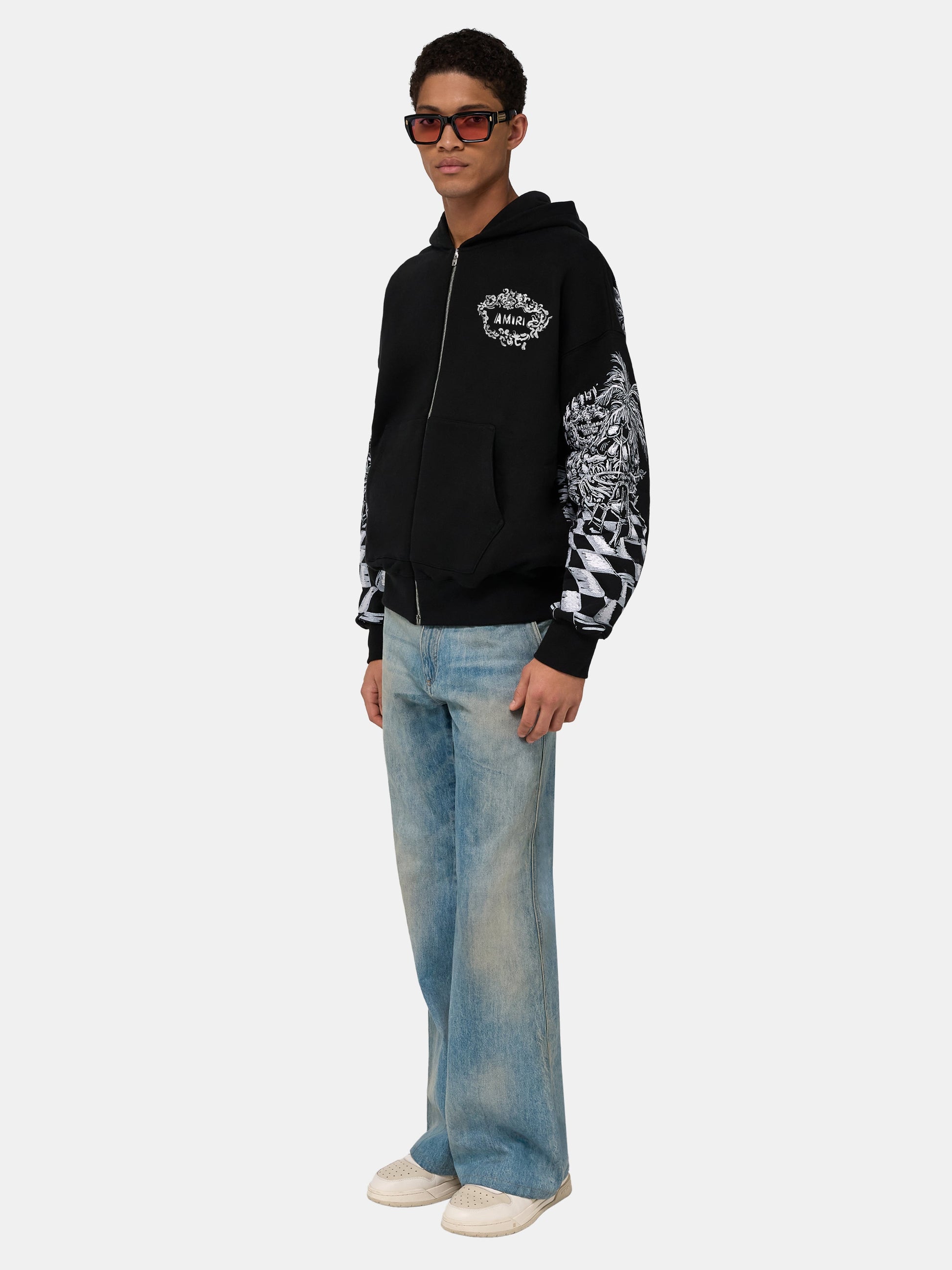 Chateau Sketch Zip Hoodie - Black | Amiri Best Seller