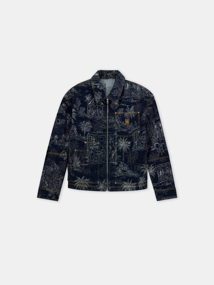 Chateau Palms Jacquard Jacket - Indigo | Amiri Value