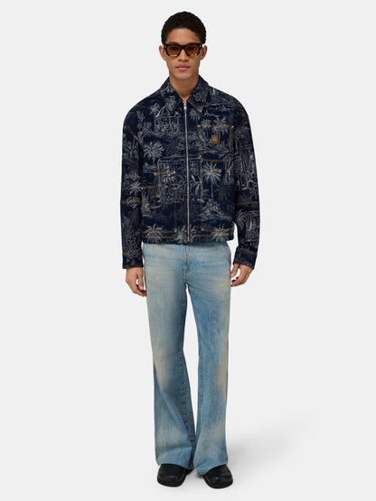 Chateau Palms Jacquard Jacket - Indigo | Amiri Value