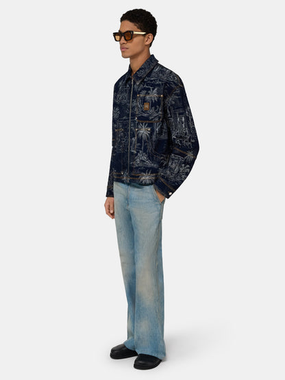 Chateau Palms Jacquard Jacket - Indigo | Amiri Value