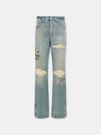 Chateau Mx1 Straight Flare - Aged Indigo | Amiri Value