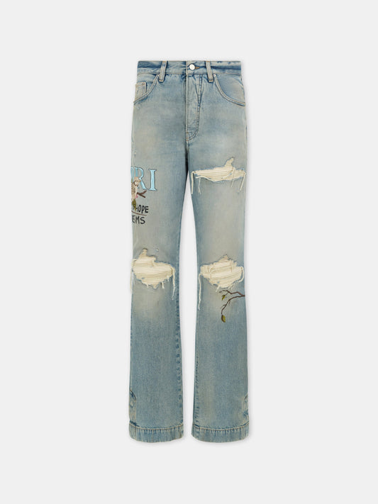 Chateau Mx1 Straight Flare - Aged Indigo | Amiri Value
