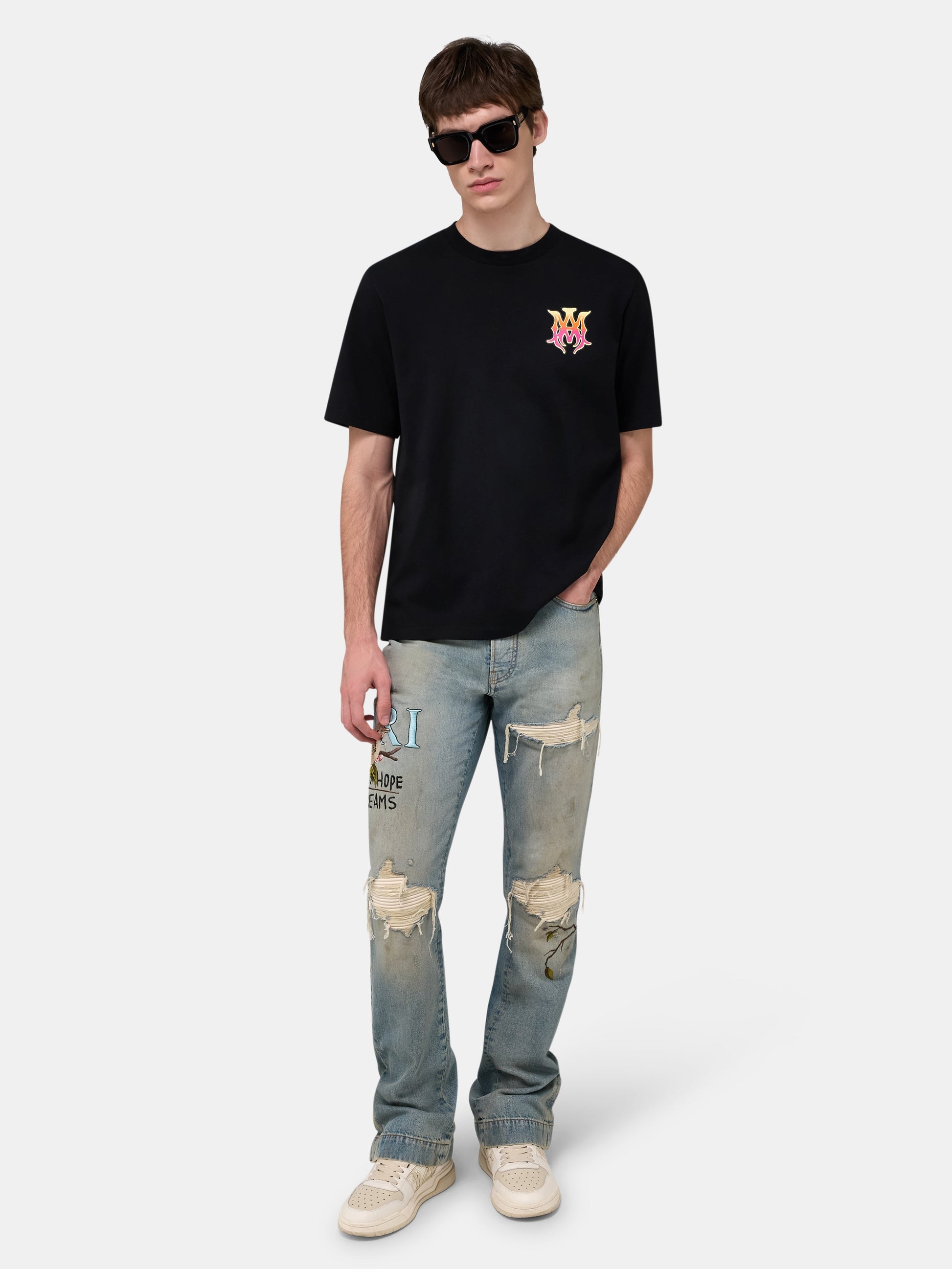 Chateau Mx1 Straight Flare - Aged Indigo | Amiri Value