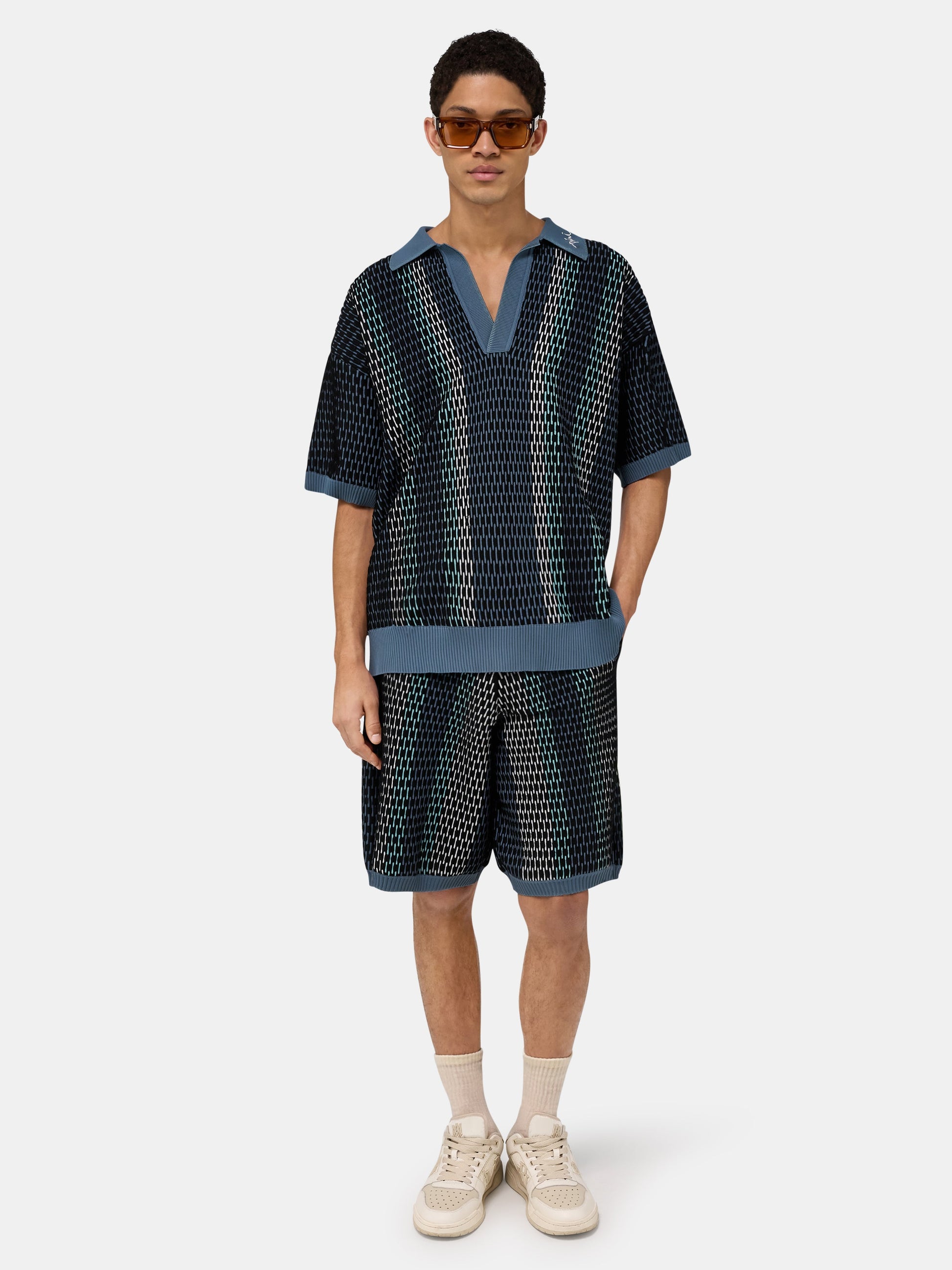 Striped Polo - Blue | Amiri Budget Friendly