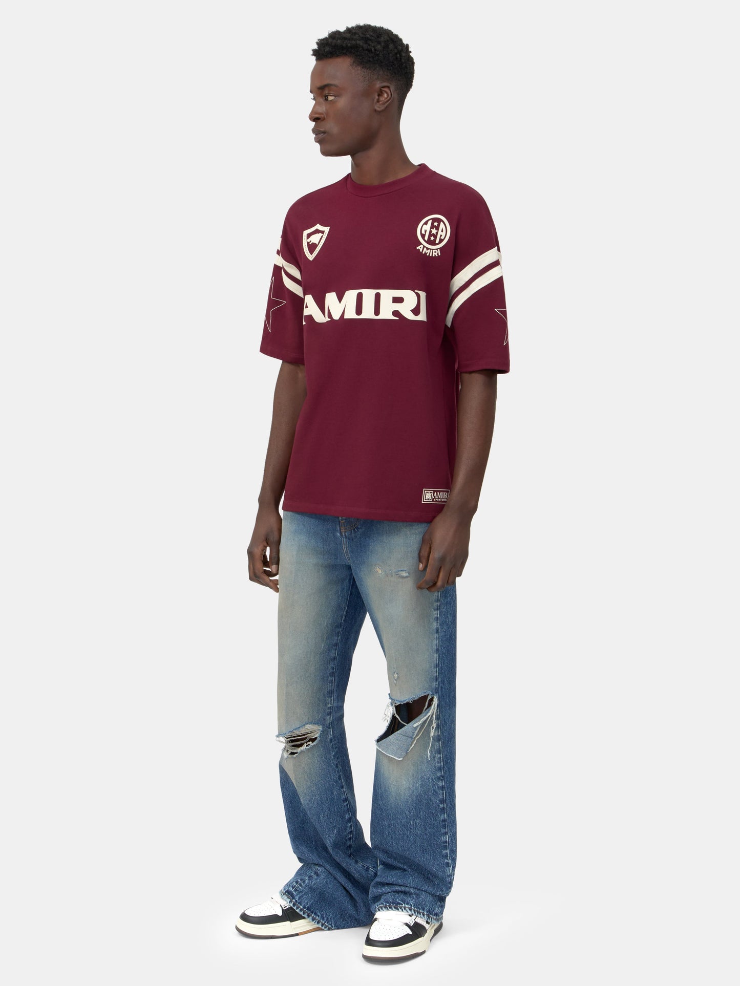 Amiri Sport Oversized Tee - Aged Port | Amiri Popular Choice