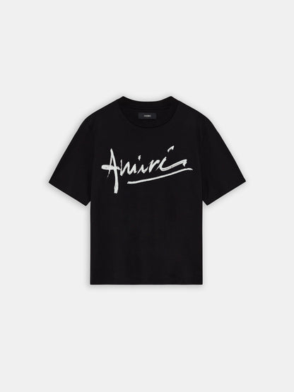 Amiri Script Tee - Black | Amiri Best Seller