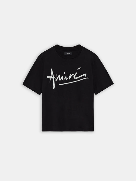 Amiri Script Tee - Black | Amiri Best Seller