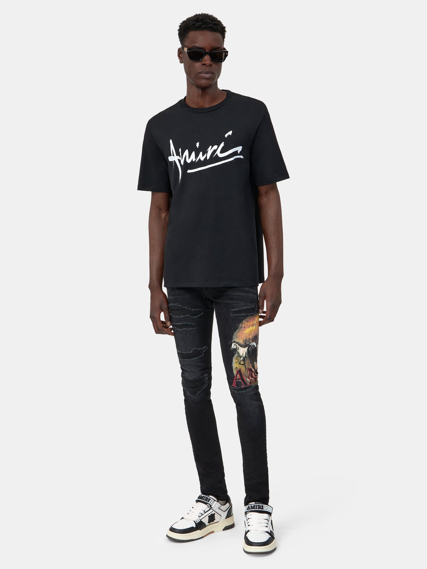 Amiri Script Tee - Black | Amiri Best Seller